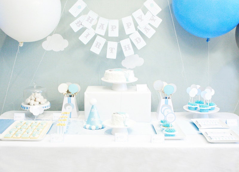 Printable Balloon Party Set Listing Il_570xn