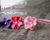 newborn headbands, starter set, baby set, pink, hot pink, purple