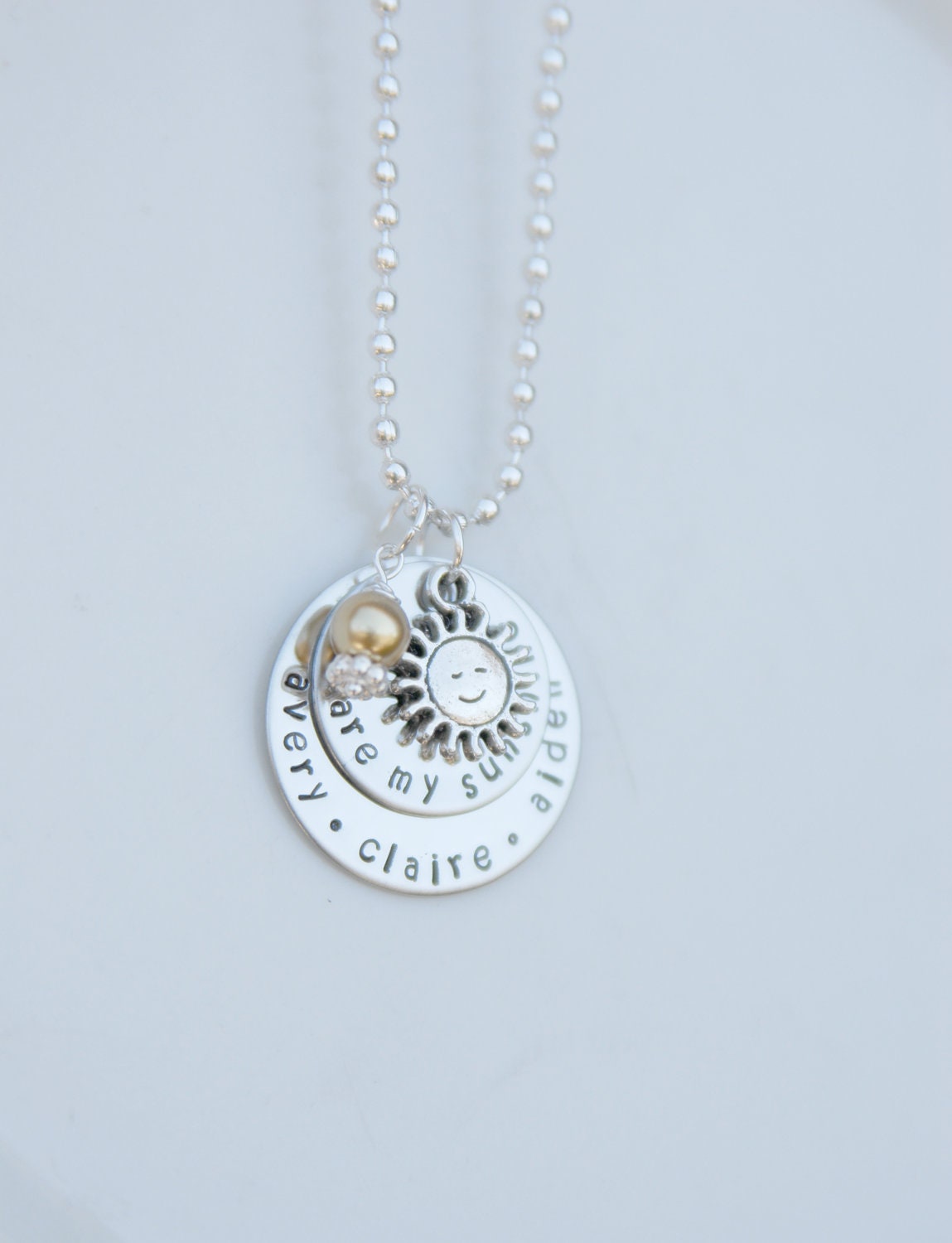 You Are My Sunshine personalized Mother's Necklace
