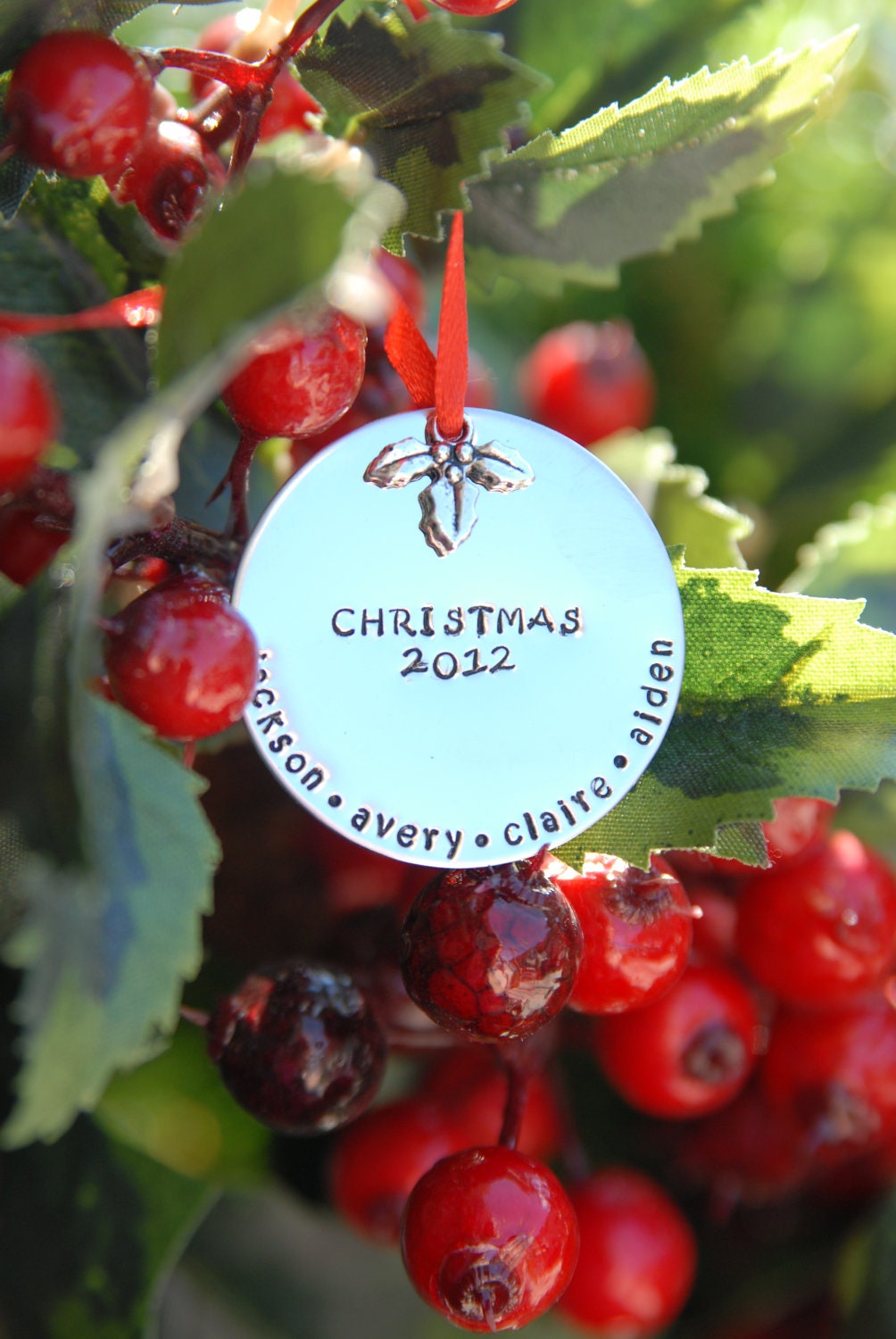Personalized Family Names Christmas Ornament
