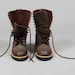 Vintage 90s Grunge Brown Lace Up Boots Size 7