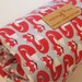 Modern FOXES fox baby blanket organic flannel cotton LIMITED (only 2 left) swaddle blanket quilt red aqua