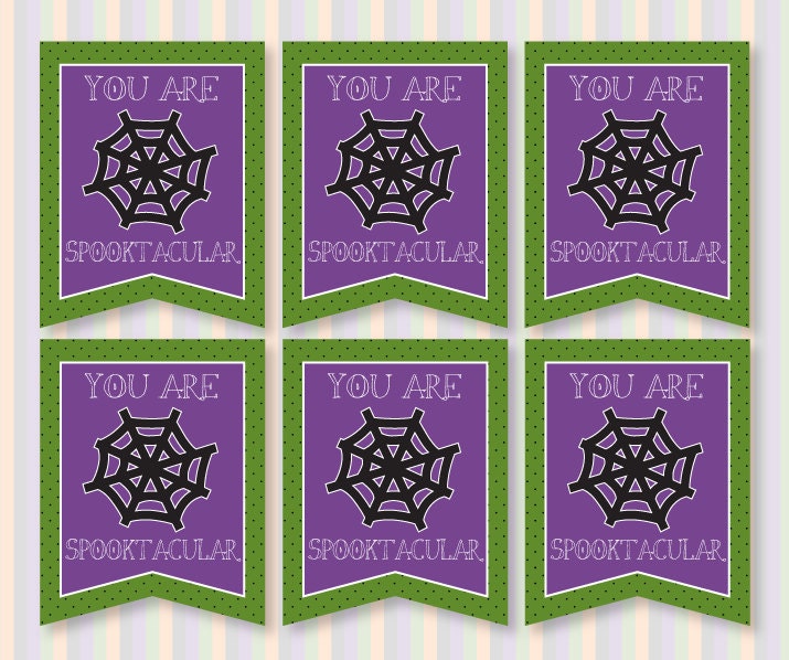 Halloween Party PRINTABLE Spooktacular Favor Tags (INSTANT DOWNLOAD) from Love The Day Il_570xn