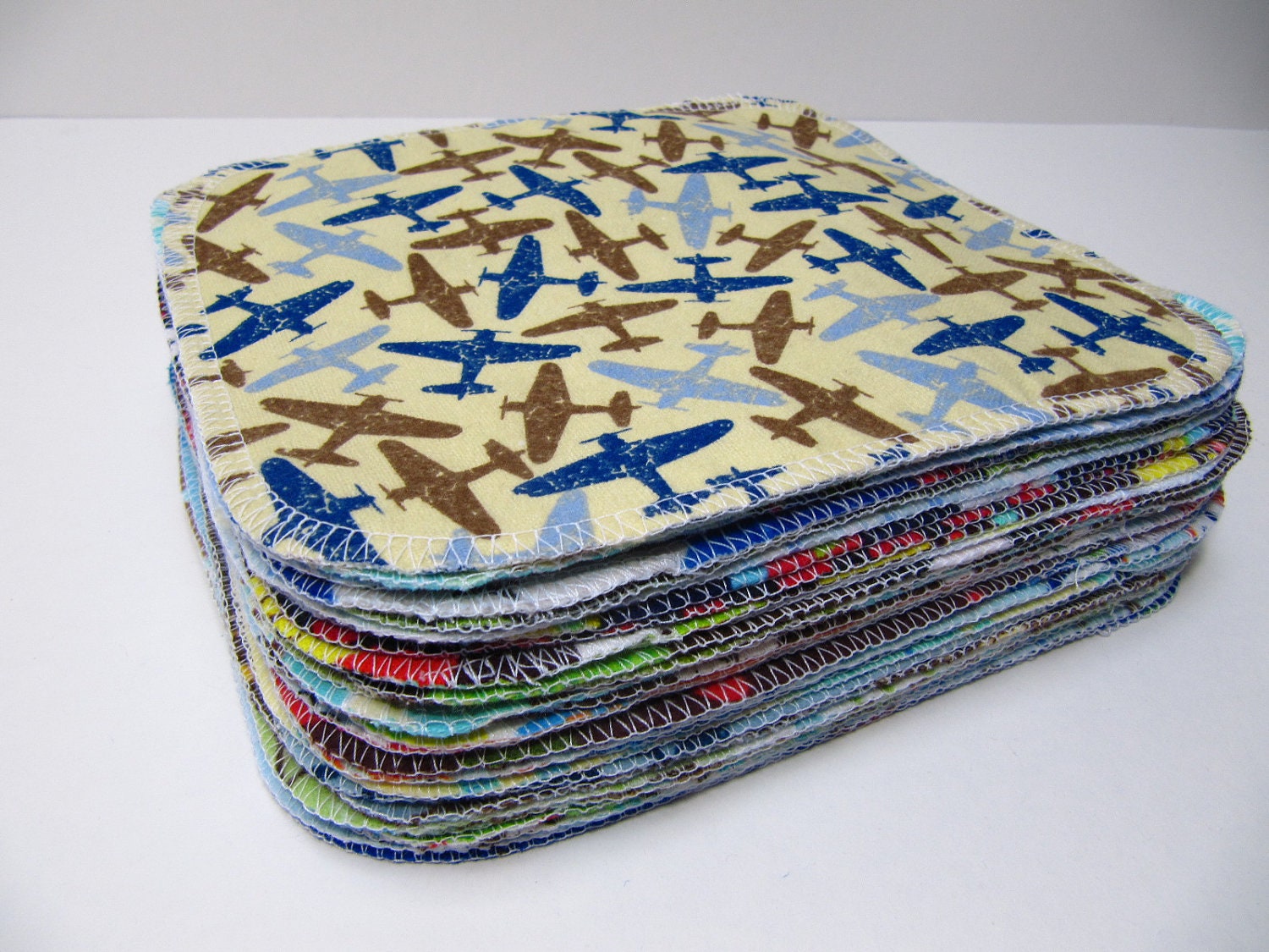 Cloth Wipes - 30 Boys Mixed Prints Set - Eco Friendly Wipes