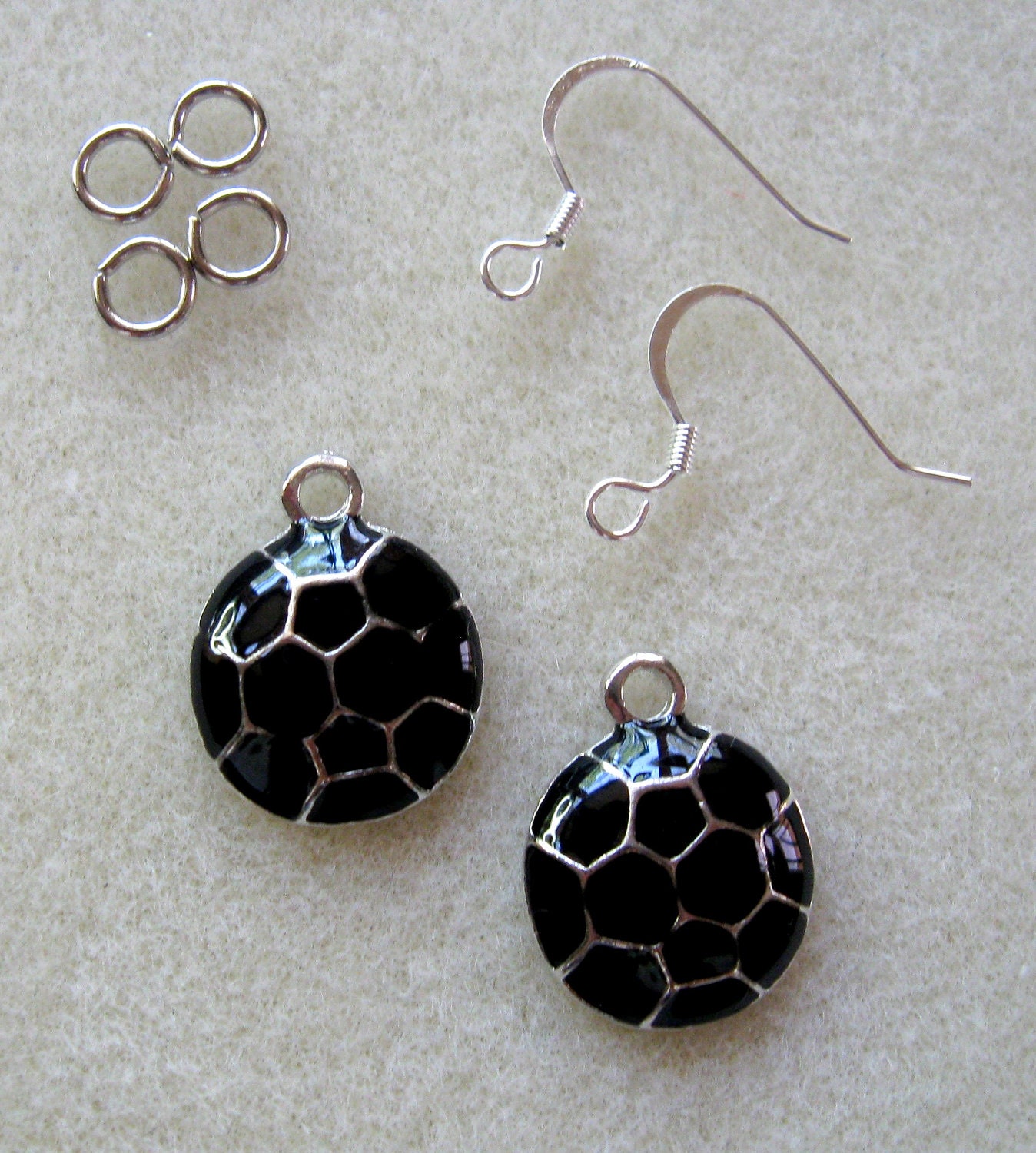 DIY Charms Jump Rings Wires Earrings Kit - 1 Pair