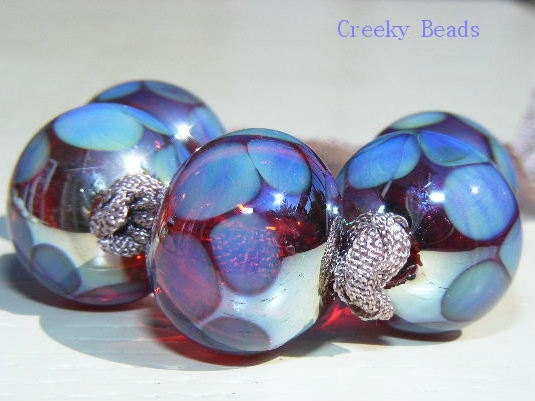 Handmade Lampwork beads "Hollows" Creeky Beads SRA
