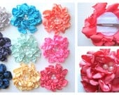 Satin Flower Hair Clip -  Color of Your Choice