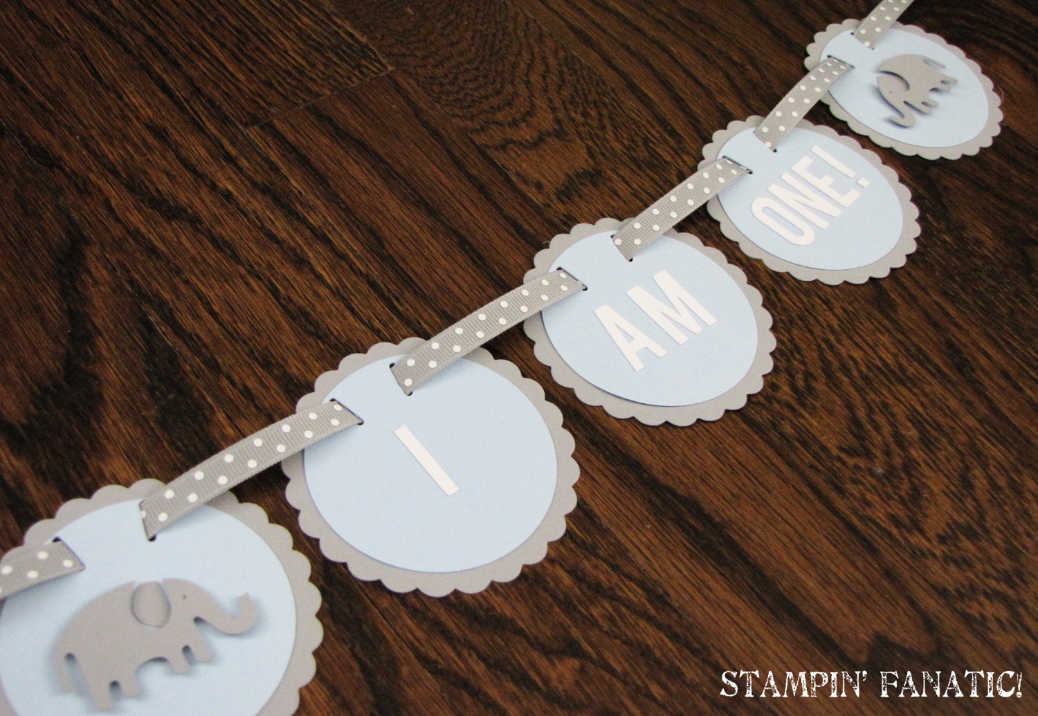 Sweet Little Peanut Collection: High Chair Banner. I am ONE banner. Elephant first birthday banner. Blue & Grey. Il_570xn