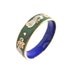 Vintage Cloisonne Enamel Flower Ring - Size 6 Green, Blue & Gold Tone Costume Jewelry / Mediterranean