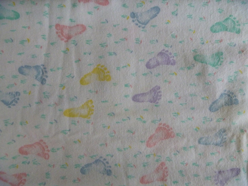 Baby Flannel Fabric..Little Baby Pastel by InTheOldSchoolhouse
