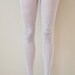Frost White Bridal Opaque Studded Tights- Bridal Pantyhose- with Rhinestones and pearls