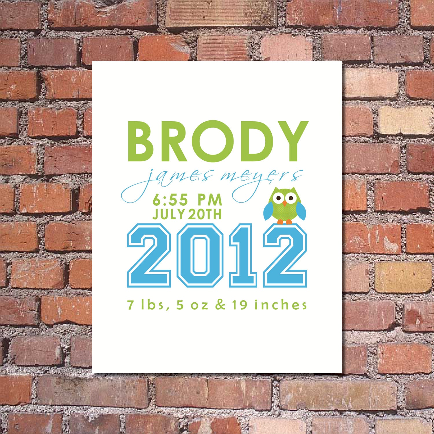 Printable Name Art with Owl