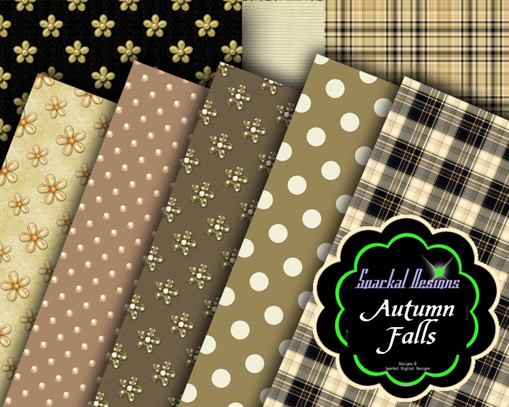 Brown Digital Paper Plaid Digital Paper Digital Scrapbooking Paper Instant Download Digital Scrapbooking Plaid Polka Dot stripes Man Party Il_570xn