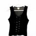 90's Velvet lace up crop top size - S