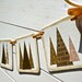 Modern Christmas Tree Banner, Gold Christmas Trees. Christmas Decoration, Christmas Photo Prop, Christmas Mantle Decoration, Gold Forest