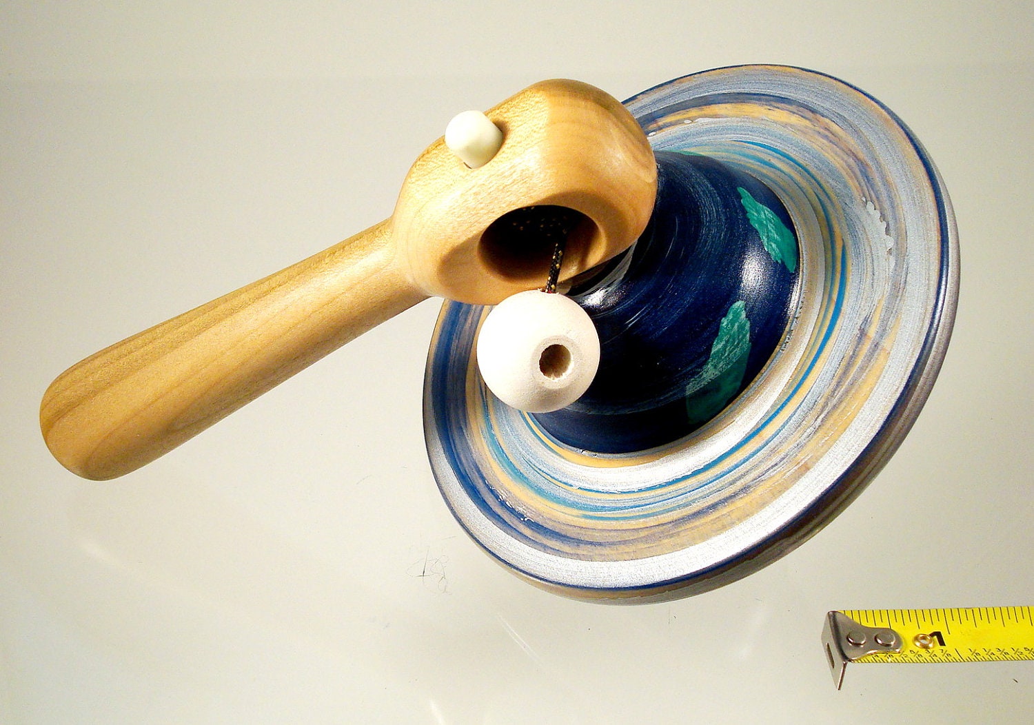 Toy top No. 364a, Wood spinning top with handle. Free shipping to US & Canada.