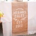 Burlap wedding table runner