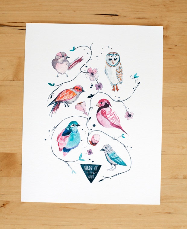 Birds of the Wild  -  8x10 archival print by Meeralee