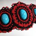 Tribal Barrette Beaded with Traditional Native American Colors