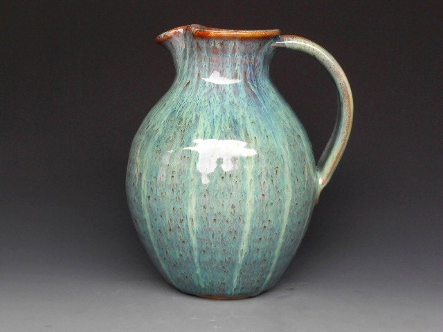 Flower Vase Pitcher Ocean Green B