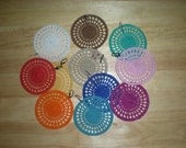 Threaded Crochet Hoops, Please Indicate Color of Choice at Checkout (Made to Order)
