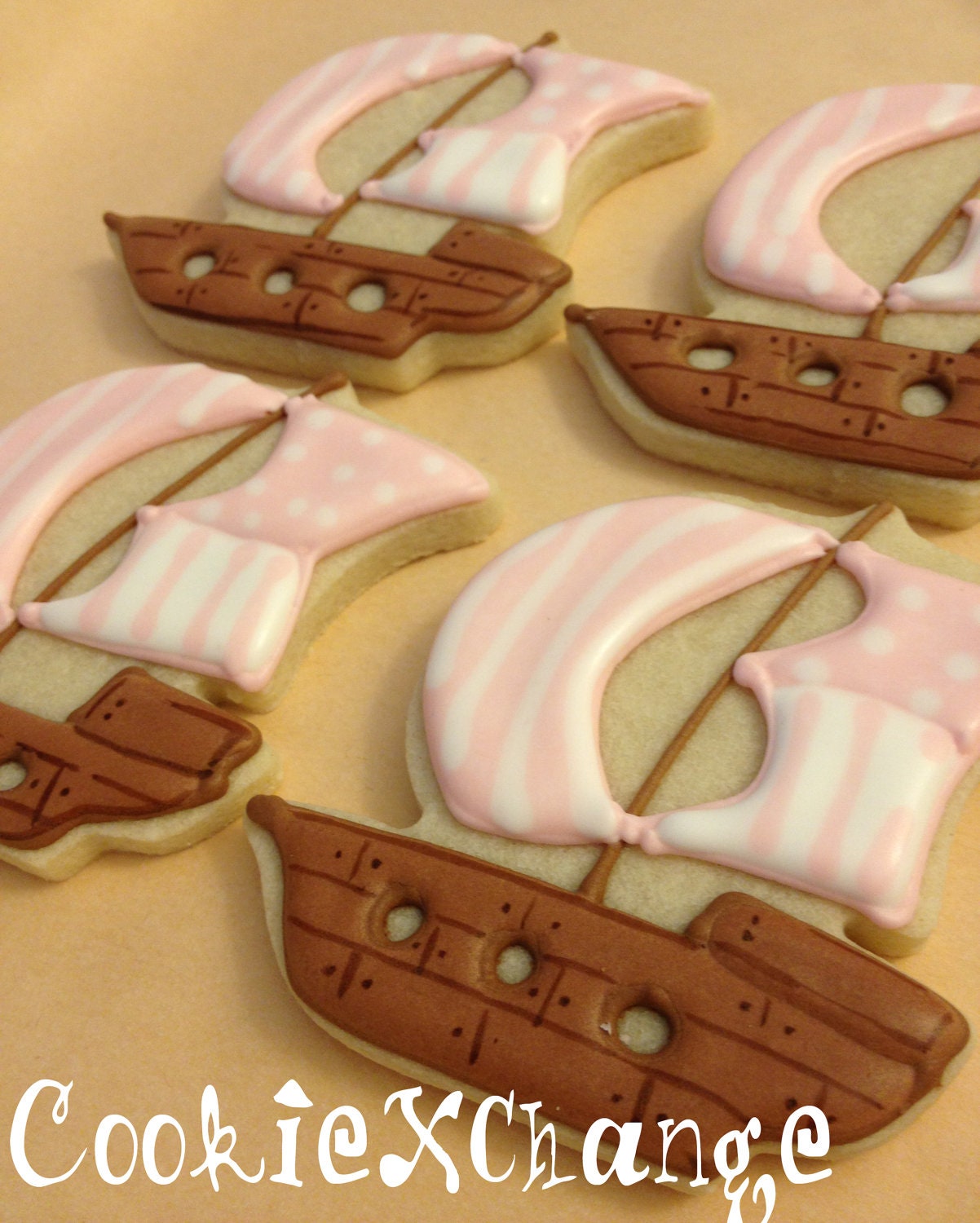 Pirate Ship decorated Cookies