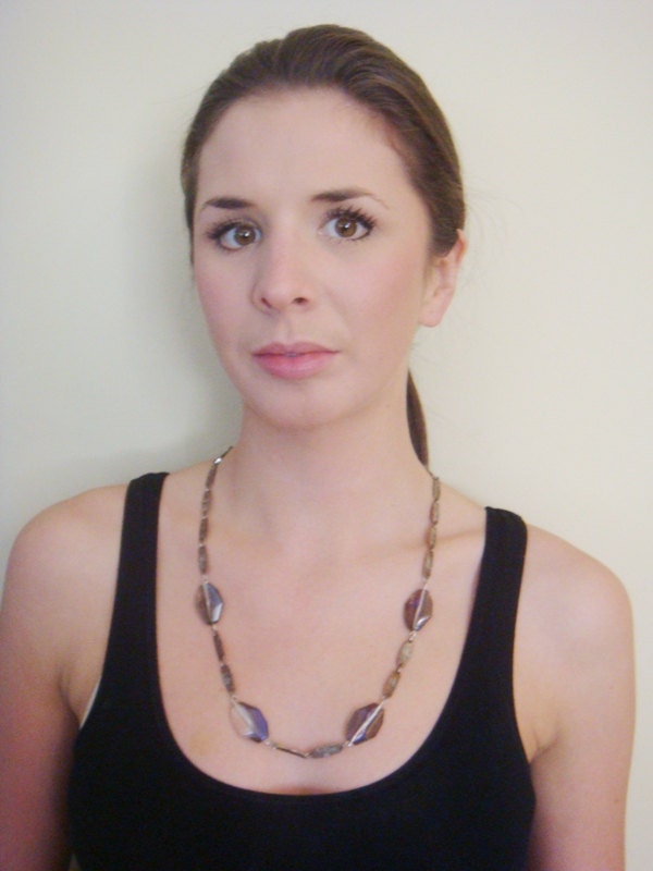 Iridescent Purple Crystal Necklace