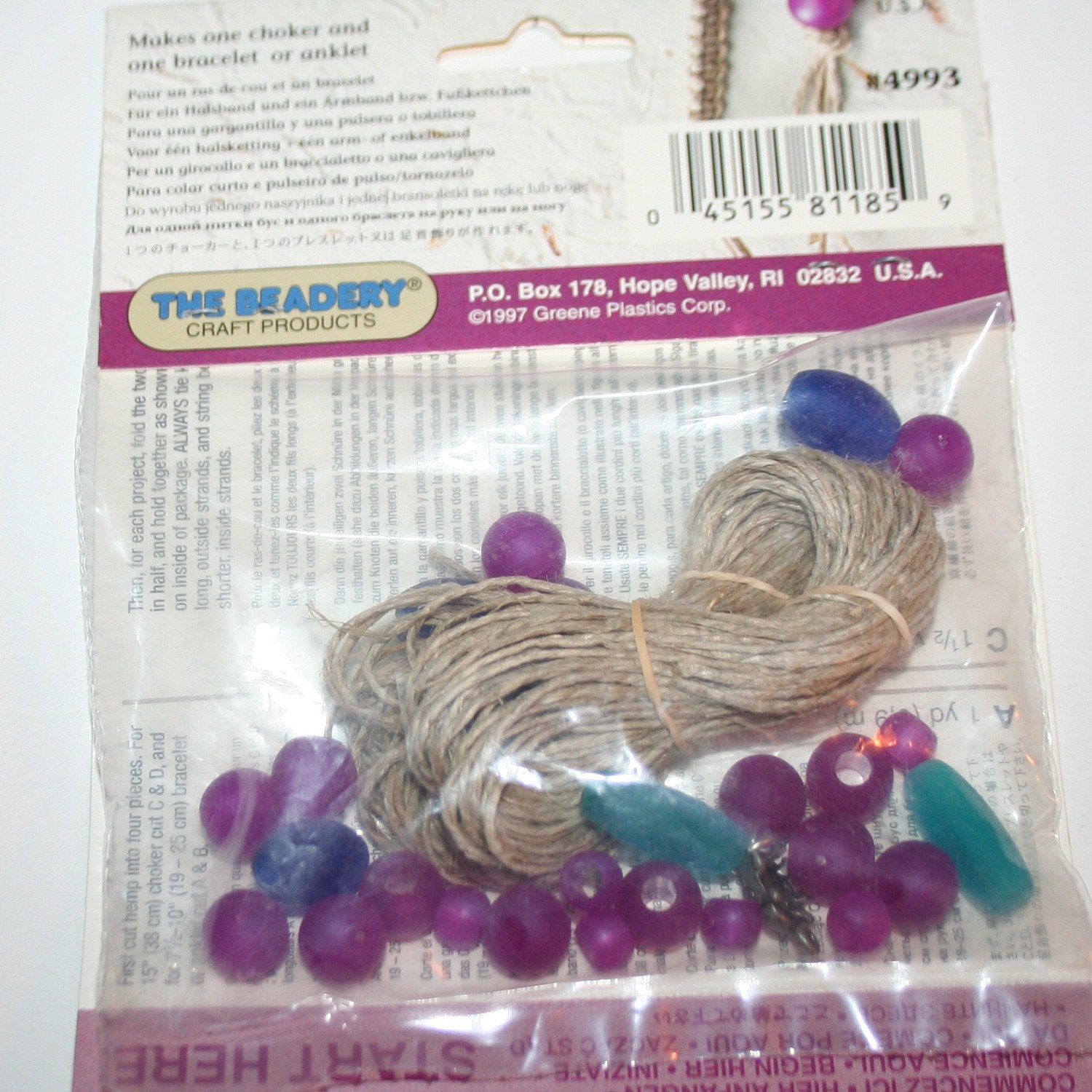 DIY Hemp Kit Lady Bug necklace and bracelet set