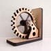 Gear Bookend: Wood Gear Office Organizer Personalized