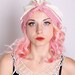 Cream and red gingham repurposed turban