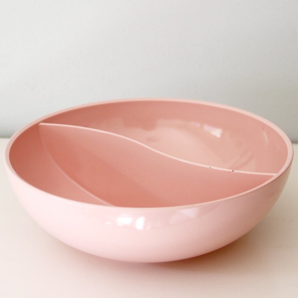 Vintage Melmac Ovation by Westinghouse Pink Divided Dish - 1950's