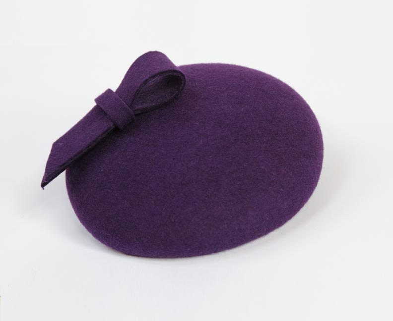 Mini Hat-Button-Violet-Wool Felt