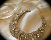 Bridal necklace, Chunky Swarovski Bridal Statement Necklace -  wedding bib necklace, chunky necklace, rhinestone bridal necklace