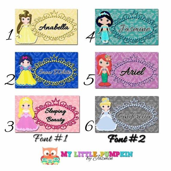 Disney Princess Luggage bag tags SALE by HandmadeHI1 on Etsy