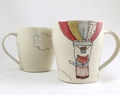 Coffee Mug - Fox in a Hot Air Balloon