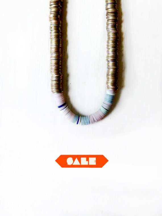 SALE disc necklace