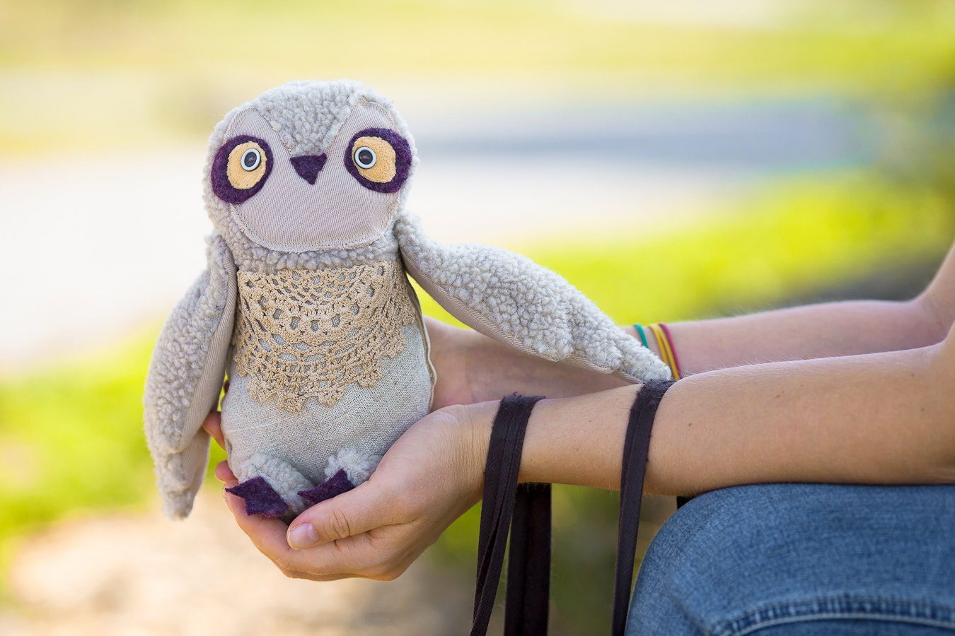 Owly owl's twin brother- soft art toy by Wassupbrothers.