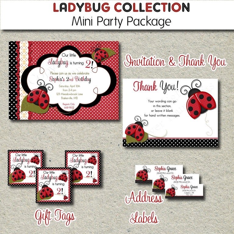 Printable Ladybug Party Package - DIY Il_570xn