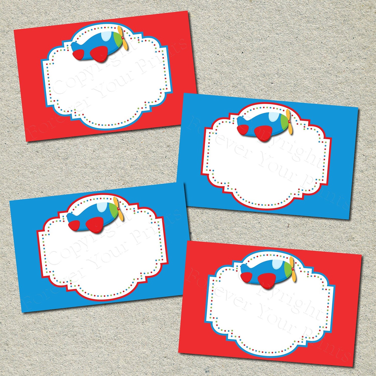 Airplane Buffet Table Labels - INSTANT DOWNLOAD Il_570xn