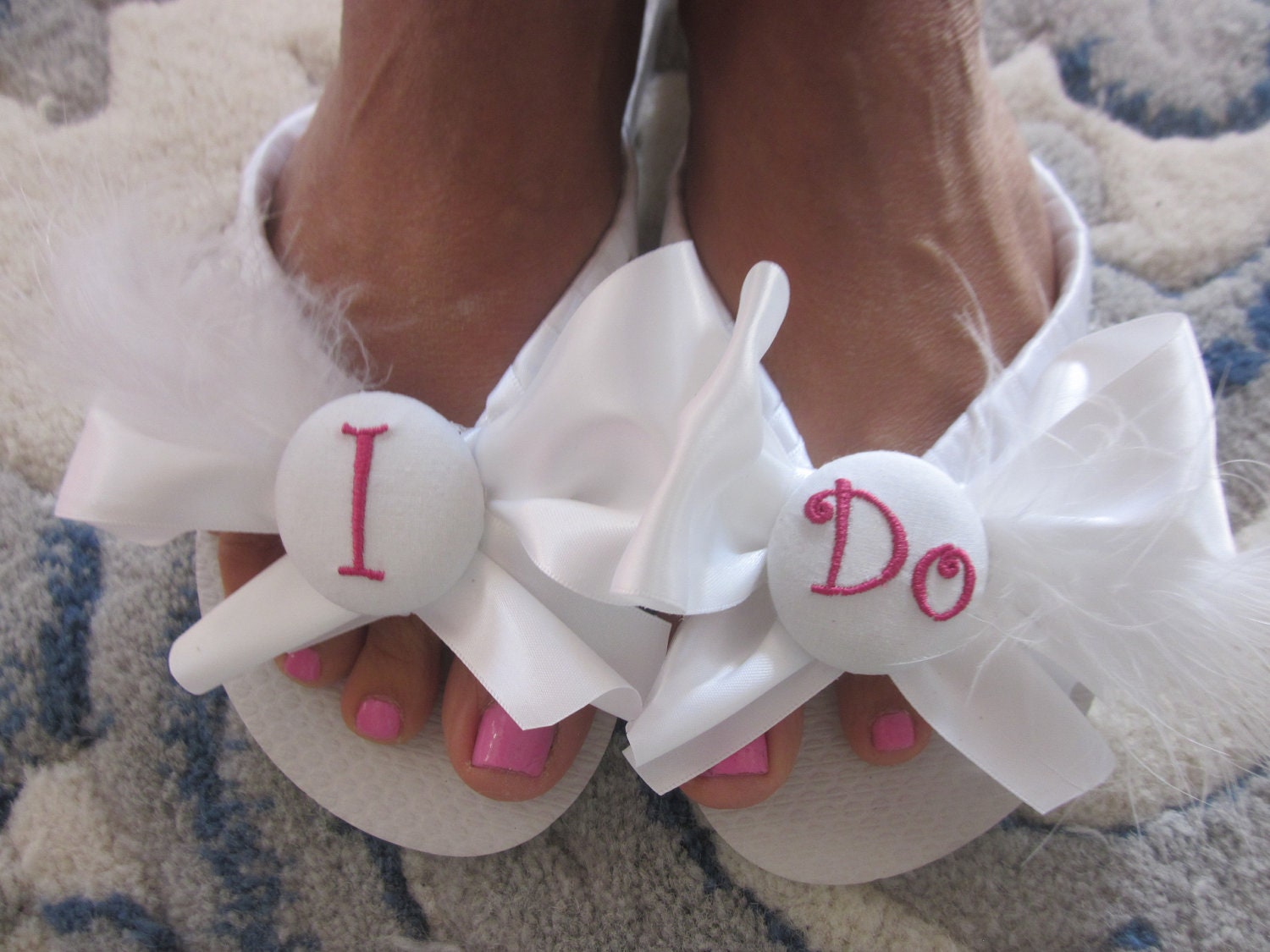 Flip FlopWedges for Bride. Beach Weddings.Wedding by RocktheFlops