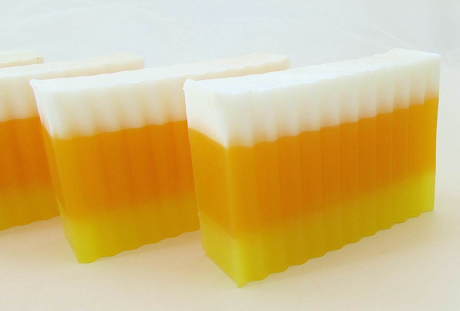 LAST ONE Halloween Candy Corn Soap - Natural Soap, Handmade Soap, Glycerin Soap , Vegan Soap, Scented Soap, Gift Soap, Fall Holiday Soap