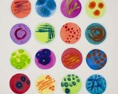 Petri Dishes 1 - original watercolor collage