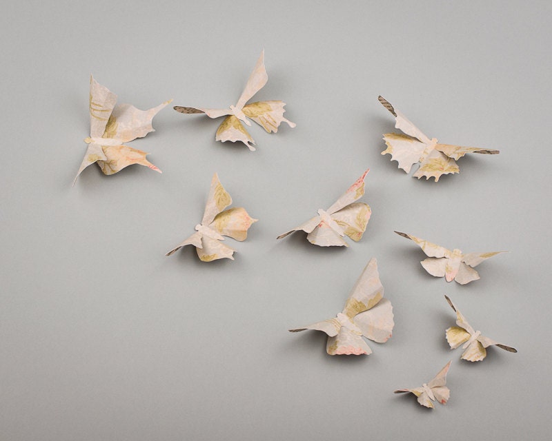 3D Butterfly Wall Art: 20 Shabby Shoots Paper Butterflies for Wall Decor, Nursery, Children's Room