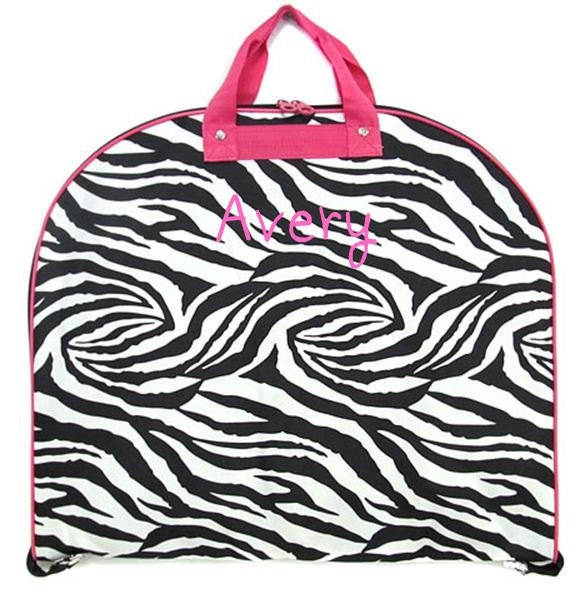 Personalized Girls Dance Bag/Garment Bag/Zebra by kozykidzboutique