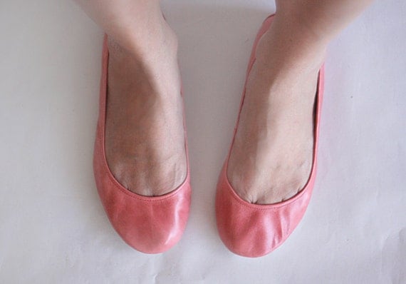 Candy Floss - Handmade Leather ballet flat shoes - CUSTOM FIT