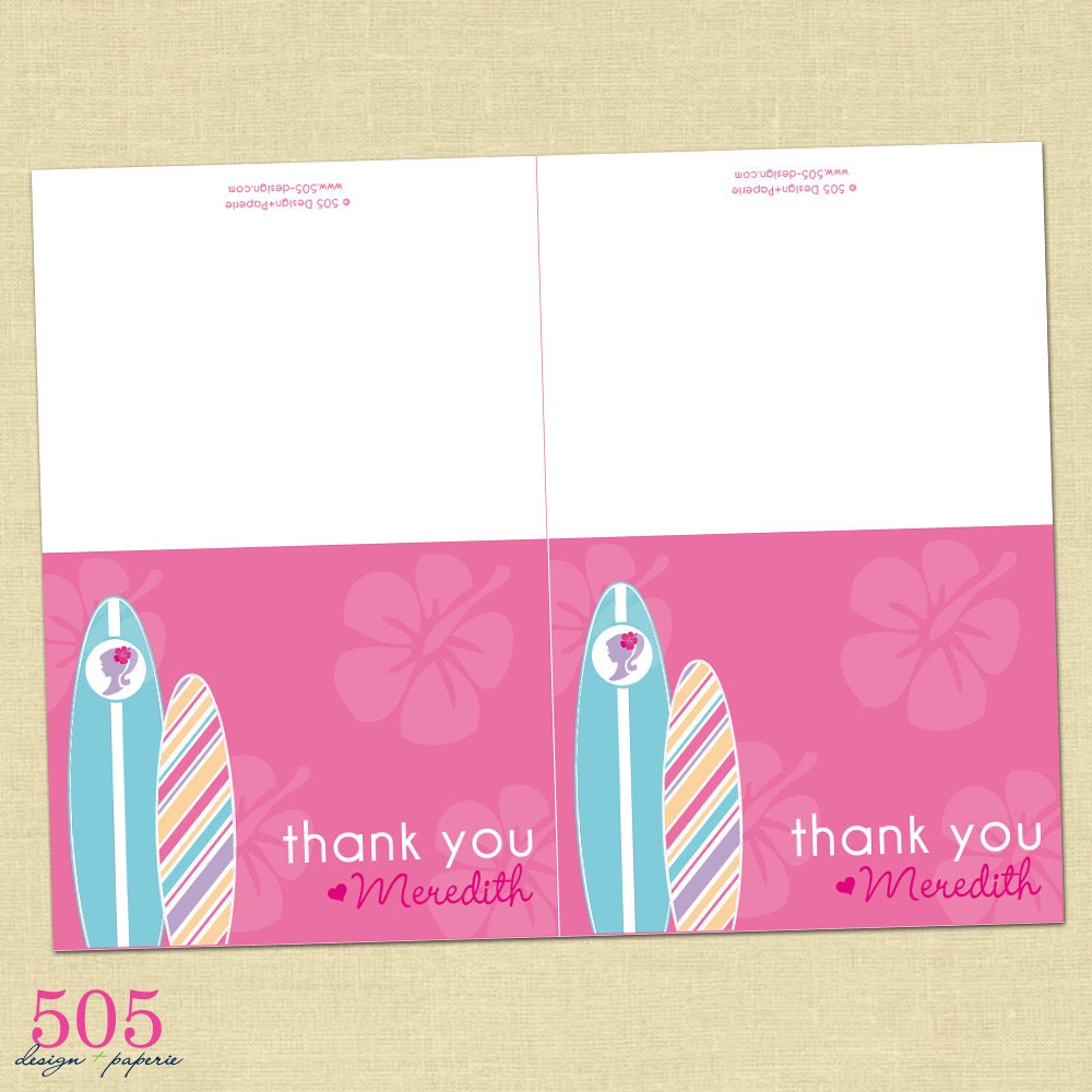 Printable Barbie Mermaid Tale Thank You Card - by 505 Design Paperie