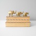 Set of 3 Brass Metal Elephant Figurine Paperweights