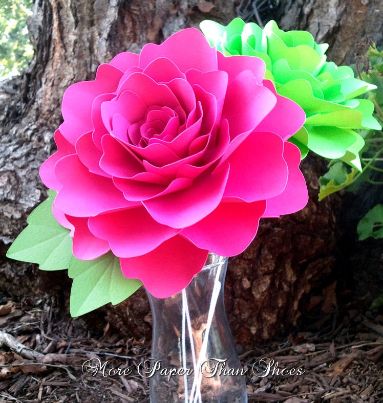 Handmade Paper Flowers - Stemmed - X-Large - Set of 2 - Made To Order Il_170x135