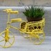Retro Yellow Bicycle - Bike Basket Planter - Vintage-style - Unique