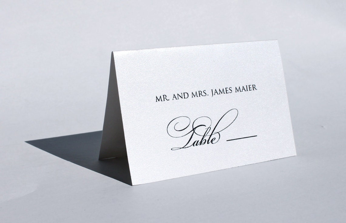 40 Blank Elegant Place cards pearlized paper